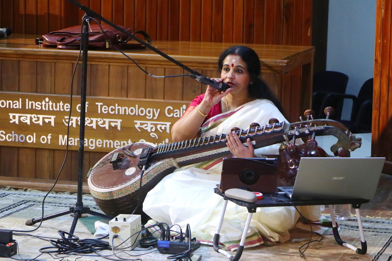 Dr. Anuradha Mahesh performing Carnatic music on Veena